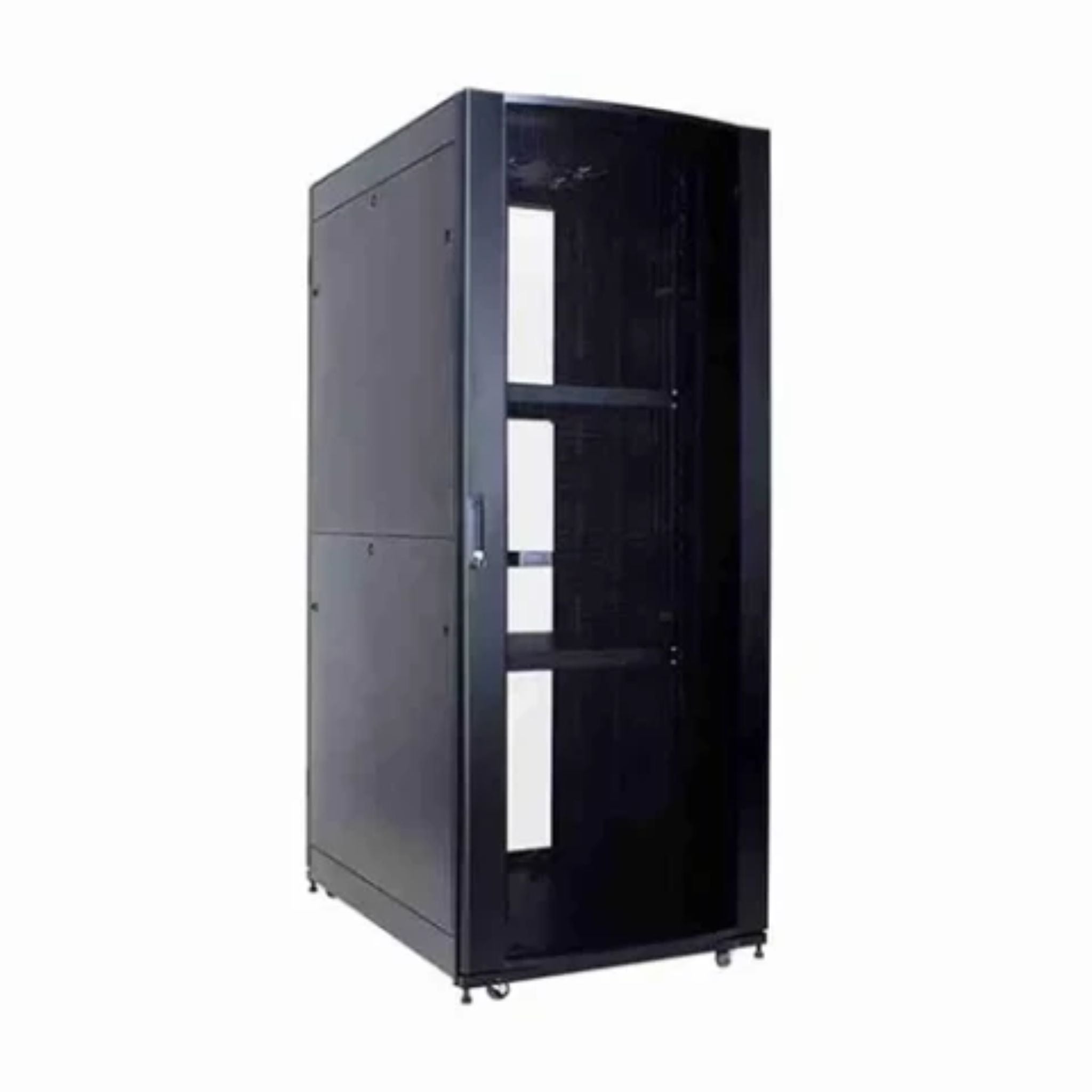 D-Link 42U 6080 floor mount rack with glass door.